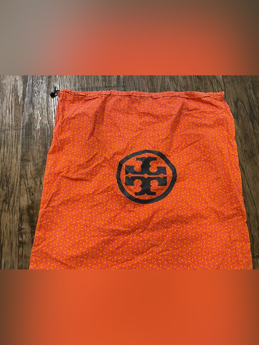 Tory Burch Orange Drawstring Logo Dust Bag